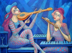 Bohdan Wincenty ŁOBODA (ur. 1952), Duet w błękitach, 2025