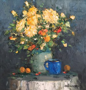 Tetiana RUSAKOVA (ur. 1952), Martwa natura z różami, 2026