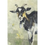 Jerzy Duda-Gracz (1941 Częstochowa - 2004 Łagów), Obraz 2653 (Nadrzecze - koza - studium), 2001