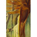 Henryk Kozakiewicz (1936 - 1985 ), composizione surrealista con nudo, 1968