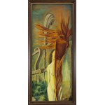Henryk Kozakiewicz (1936 - 1985 ), composizione surrealista con nudo, 1968