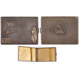 PAPIEROŚNICA OFICERA 1 PUŁKU ARTYLERII POLOWEJ LEGIONÓW, Polska, Warszawa, Dawid Semiatycz, 1931