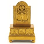 EMPIRICAL CLOCK, France, Paris Louis Mallet, ca. 1825, Gilt bronze case, 45 x 32 x 15 cm