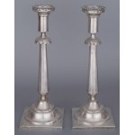 PAIR OF LICHTARDS, Kingdom of Poland, M. Szepszel, c. 1830, Silver, height 30 cm; weight: 737 g
