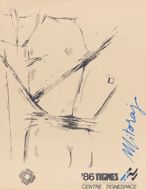 Igor Mitoraj ( 1944 - 1986 ), Plakat '86 TIGNES CENTRE TIGNESPACE, 1986
