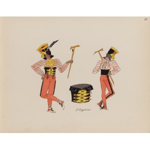 Zofia Stryjeńska (1894-1976), Bandito dei monti Tatra, foglio XVIII dal portfolio Costumi dei contadini polacchi, 1939