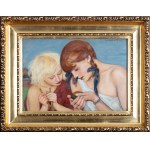 Wlastimil Hofman (1881 Prague - 1970 Szklarska Poreba), Children with a bird, 1920s.