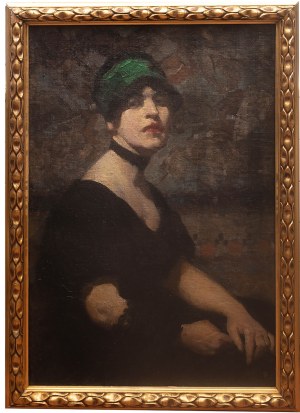 Eligiusz Niewiadomski (1869 Warszawa - 1923 tamże), Portret Pani Niewiadomskiej, 1917 r.