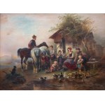 Wilhelm Alexander Meyerheim (1815 Gdańsk - 1882 Berlin), Karmienie kaczek, ok. 1850 r.