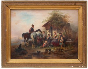 Wilhelm Alexander Meyerheim (1815 Gdańsk - 1882 Berlin), Karmienie kaczek, ok. 1850 r.