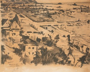 Antoni Suchanek (1901 Rzeszów - 1982 Gdynia), Gdynia, Panorama portu, 1946 r.