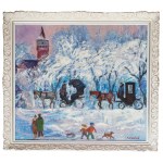 Jan Szancenbach (1928 Kraków - 1998 tamże), Dorożki pod Barbakanem