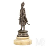 Boleslaw Starzynski [1834-1917] SILVER Sculpture of Hetman Jan Karol Chodkiewicz - Hero of Poland and Lithuania, Great Hetman of Lithuania, Cracow, Patriot