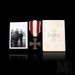 PSZnZ Cross of Valour 1940 "Swiss" Huguenin Feres with Provisional Legitimation and Photograph During Ceremony of Decoration - 2nd Infantry Rifle Division, 2DSP, Prugar-Ketling, Switzerland