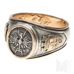 II RP - Honorary Signet of the 14th Infantry Regiment (Jaroslaw & Wloclawek) no.23 - Capt. Pietrasz Mikolaj - Silver and Gold.