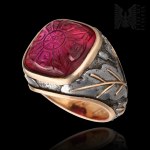 II RP - Signet of Honor of the 5th Legion Infantry Regiment (Vilnius) - Captain Kazimierz Bujalski, Adjutant of the Regiment - Silver, Gold, Steel.