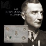 II RP Cigarette case after Legendary Major Henryk Dobrzański "Hubal" SILVER - Leliwa coat of arms, Virtuti Militari, "Hubal".