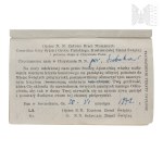 PSZnZ Legitimation Silver Jerusalem Cross - 1942 Lieutenant Sobakov