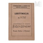 [LEGITIMATION AFTER THE POLITICIAN]PSZnZ Legitimation Bronze Cross of Merit with Swords for the Fallen - Czeslaw Zamiara 2nd Carpathian Rifle Baon 3rd Carpathian Rifle Division