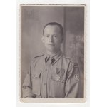 PSZnZ Portrait Photograph of Jan Romaniuk 10th Bridge Company - Monte Cassino Memorial Cross, Jerusalem Cross, Collar Patches - Jan Romaniuk 10th Bridge Company