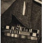 PSZnZ Portrait Photograph of the Senior Chief Warrant Officer of the 25th Lancers Regiment - Badge, Pennants, Patch, Baretki, Cross of Valour, Cross of Merit with Swords, Army Medal, Monte Cassino Commemorative Cross