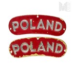 PSZnZ Pair of metal patches "Poland" ( Boeri-Roma)