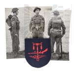 PSZnZ Commando Commando Patch "Combined Operations" with Three Press Photographs Showing the Silhouette of a Soldier of the Polish Commando Company.