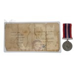 PSZnZ Medal For War 1939-1945 With Award - Żebrowski Mieczysław 6th Armored Regiment