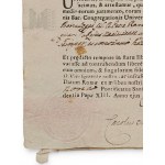Antonio Maria Odescalchi, Rome 1761, Ecclesiastical Testimonium for Peter Paul Philip Bonaloggi