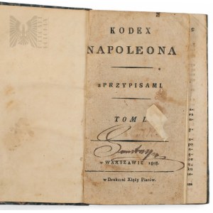 NAPOLEON'S CODE I Edition Duchy of Warsaw 1808