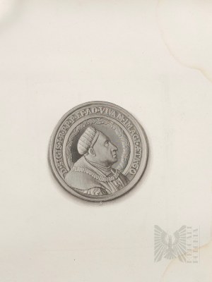 Antoni Oleszczyński (1794-1879) Medalion Zygmunta I Starego (awers), Poznań ok. 1856