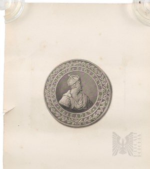 Antoni Oleszczyński (1794-1879) Medalion Zygmunta II Augusta (awers), Poznań ok 1865 r.