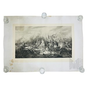Poland 20th Century Juliusz Kossak 1883 Bitwa pod Płowcami - Reproduction 1914