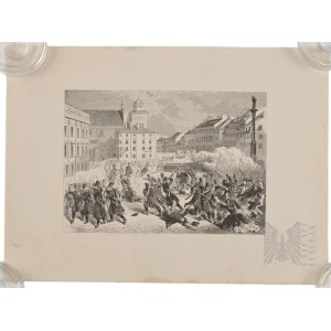 [JANUARY Uprising] 19th century A. Huttula, Graphics Massacre on Castle Square on 8 April 1861, National Mourning