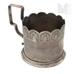 [SILVER] 19th c. Tsarist Russia Basket/Glass Protective Holder