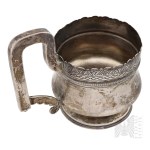 [SILVER] 19th c. Tsarist Russia Basket/Glass Protective Holder