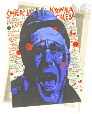 Waldemar Świerzy [1931-2013] projekt plakatu do filmu “ŚMIERĆ JAK KROMKA CHLEBA”, Polska 1994, Stan wojenny