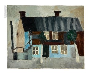Dorota BRODOWSKA (ur. 1954), - „Dom”, Olej na Płótnie