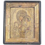 Russia(?) 19th century Our Lady of Hodegetria a variant of the Tikhvin Icon of the Mother of God, Madonna