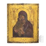 Russia(?) 19th century, Mother of God with Child in Eleus type, - Madonna