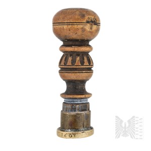Première République, XVIIe s. Piston de sceau de la guilde des stelmachs et des charrons de Grodzisk 1603.