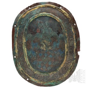16th-17th centuries. Noble Coffin Shield with Coat of Arms