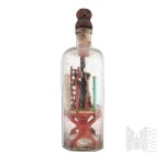 Poland/Curland 18th/19th century. Scene of crucifixion placed in a bottle