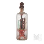 Poland/Curland 18th/19th century. Scene of crucifixion placed in a bottle