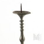 Tin candlestick, Kingdom of Poland, Zamosc 1859