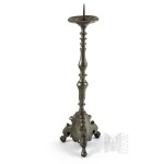 Tin candlestick, Kingdom of Poland, Zamosc 1859