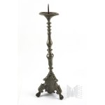 Tin candlestick, Kingdom of Poland, Zamosc 1859