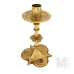 19th Century - Polish Neo-Gothic Candlestick with the Leliwa Coat of Arms