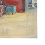 Zygmunt Cywinski (1902-1939), Painting Interior of the Belvedere, Watercolor on Paper - Provenance 1939
