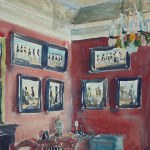 Zygmunt Cywinski (1902-1939), Painting Interior of the Belvedere, Watercolor on Paper - Provenance 1939